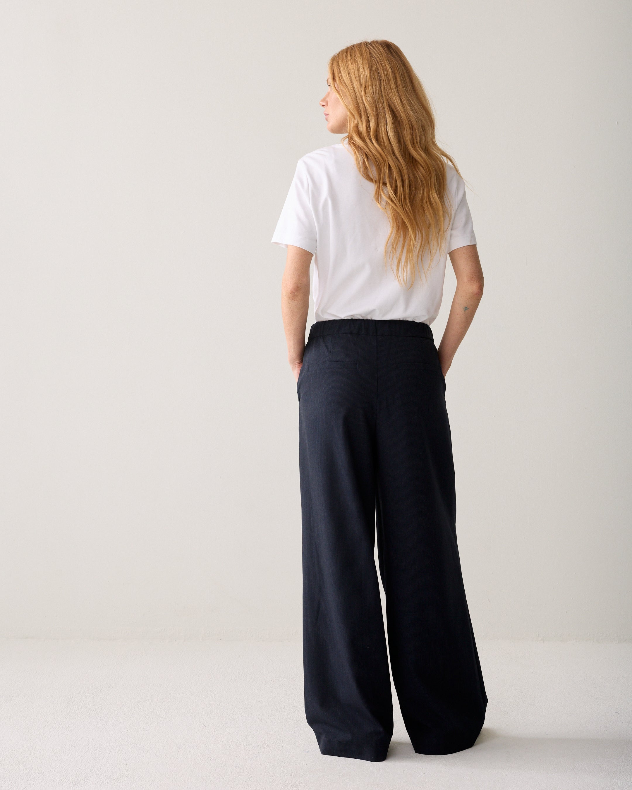 Summum 4s3029-12504 Overslagbroek met pinstripe