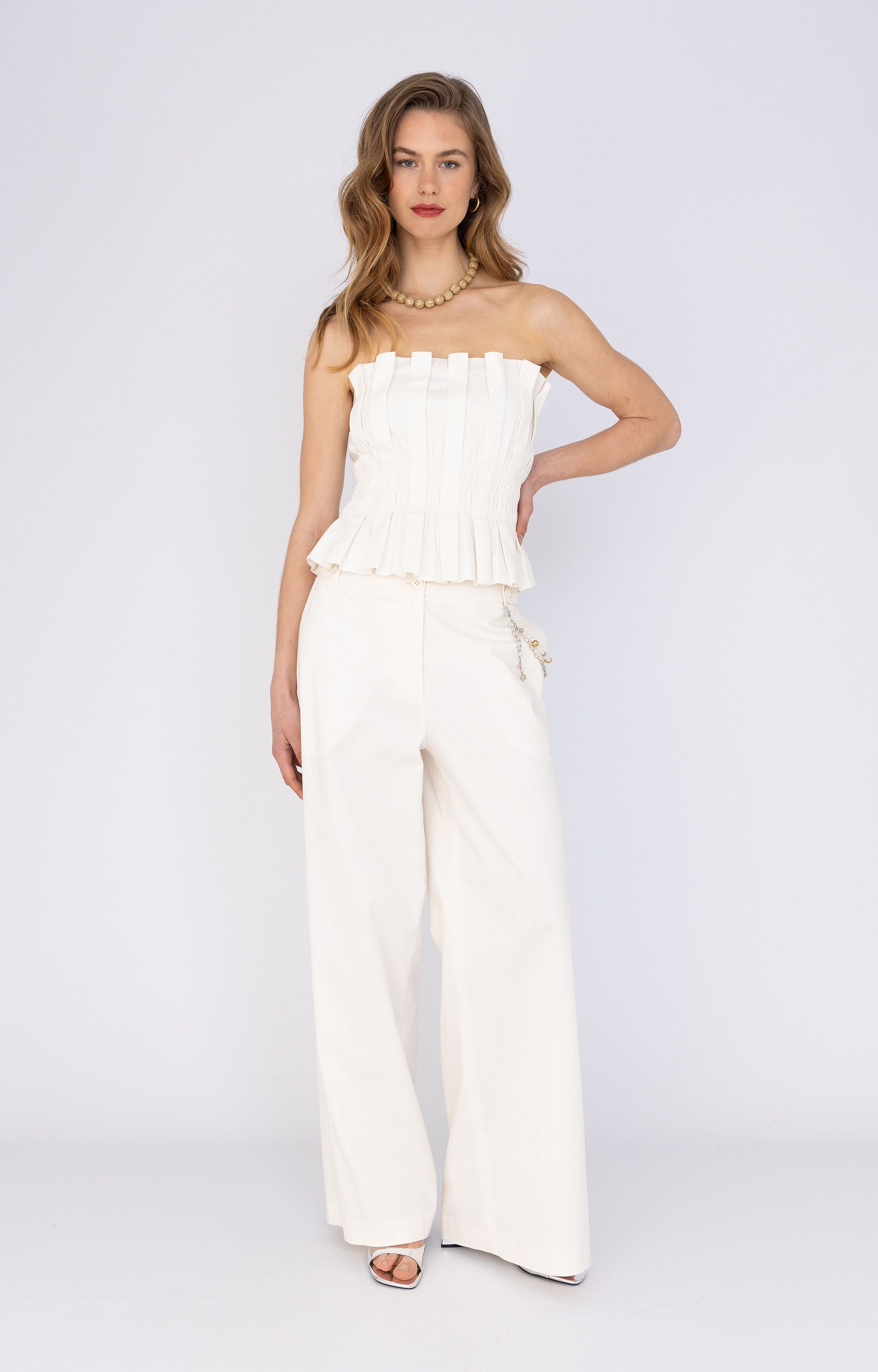 03A05-03762 Blouse Bustier met plooien