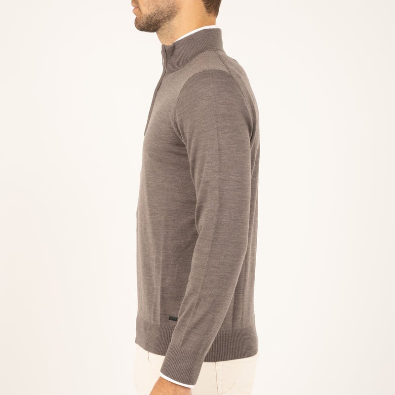 SEVEN DIALS SDL00005LU15 SAUL Pullover rits-taupe