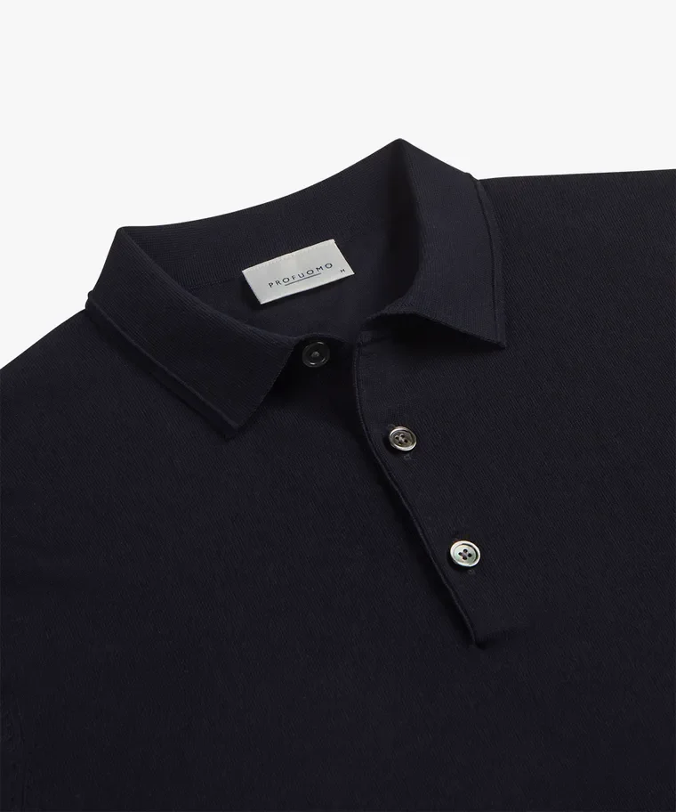 PROFUOMO PP2D00001A Luxury Basic POLO SS-Navy