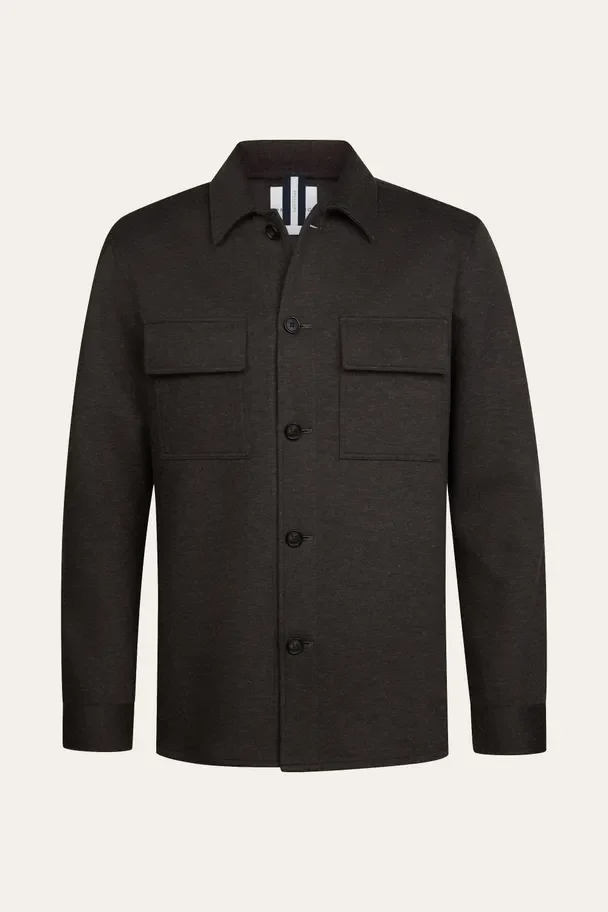 PROFUOMO PPXF30001D Donkerbruin knitted overshirt