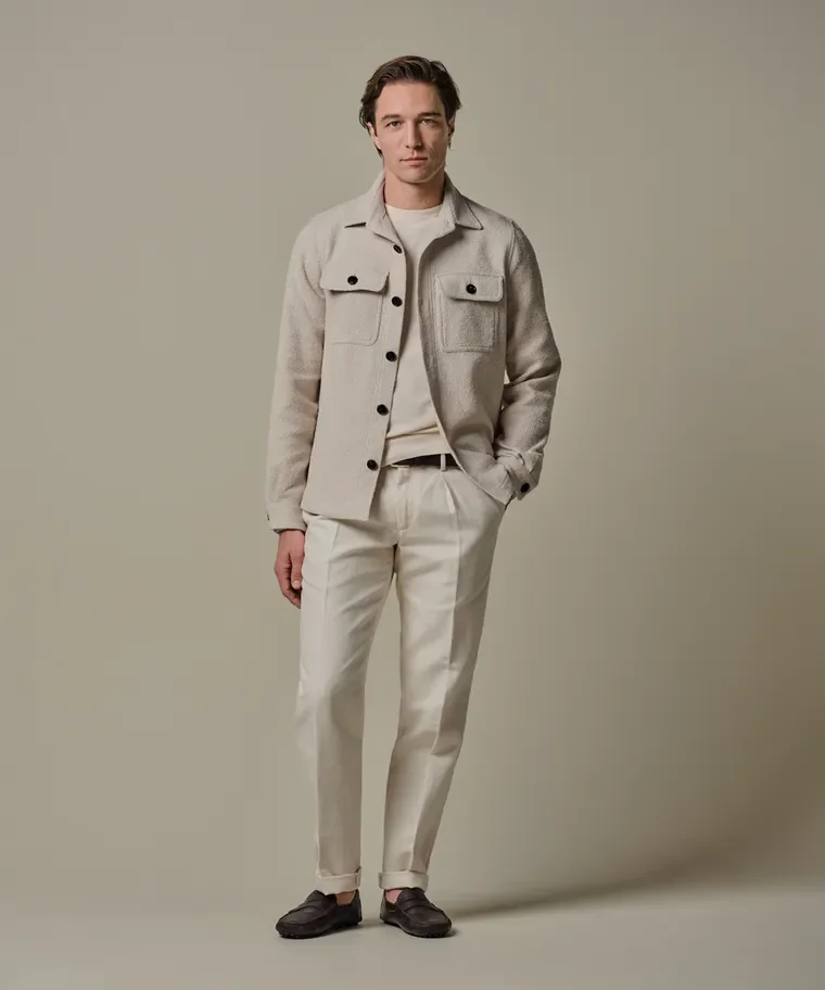 PROFUOMO PPXF10023A OVERSHIRT BOUCLE-sand