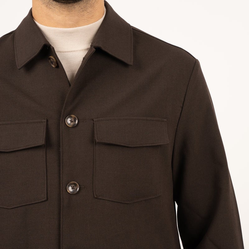 SEVEN DIALS SDL26314MA25 RONAN 102 Overshirt-Darkbrown