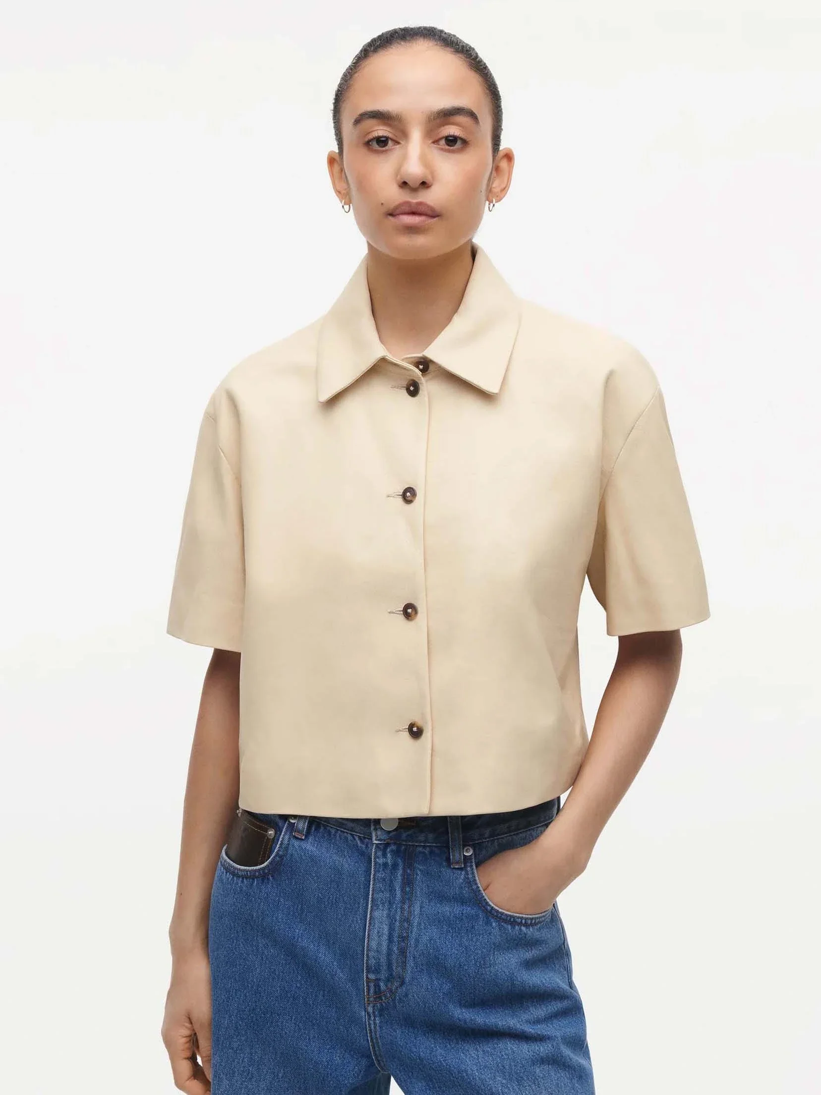ARMA LEATHER 015L261018.01 Eveline Sheep Soft Waxed Blazerblouse