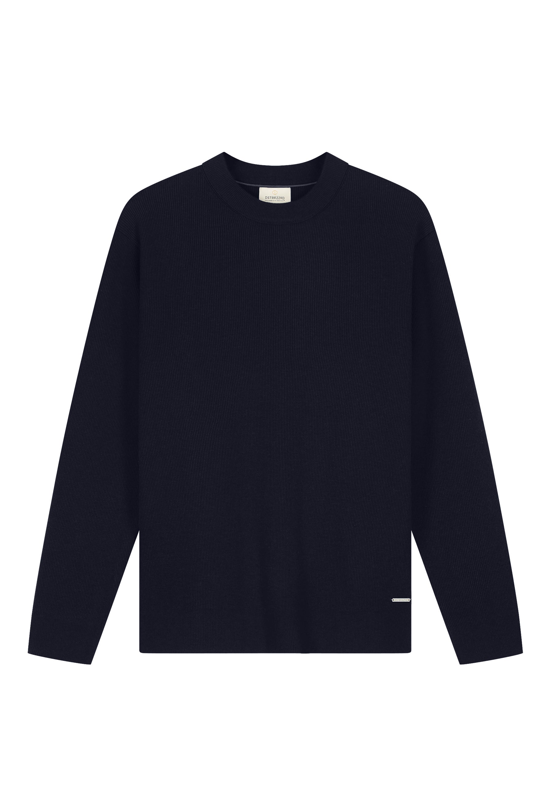 DESTREZZED 406824 OSCAR RIB MOCKNECK-Dk. Navy