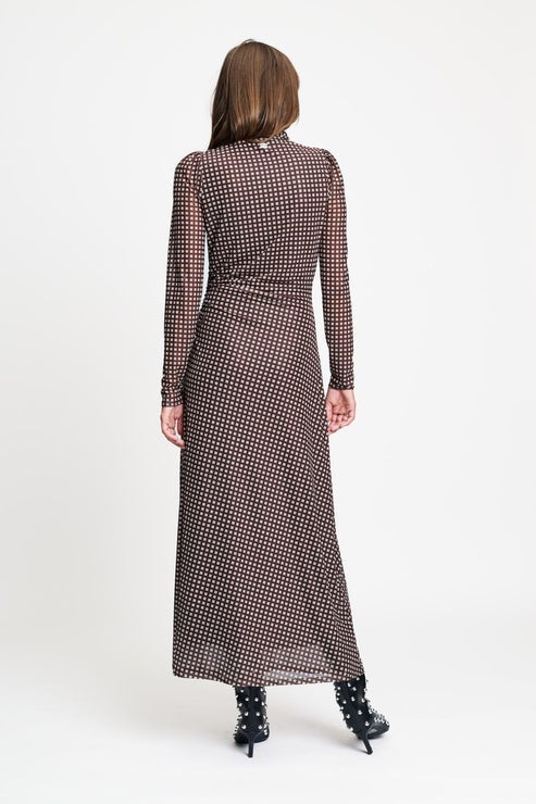 POM SP9740 DRESS - Amber Check