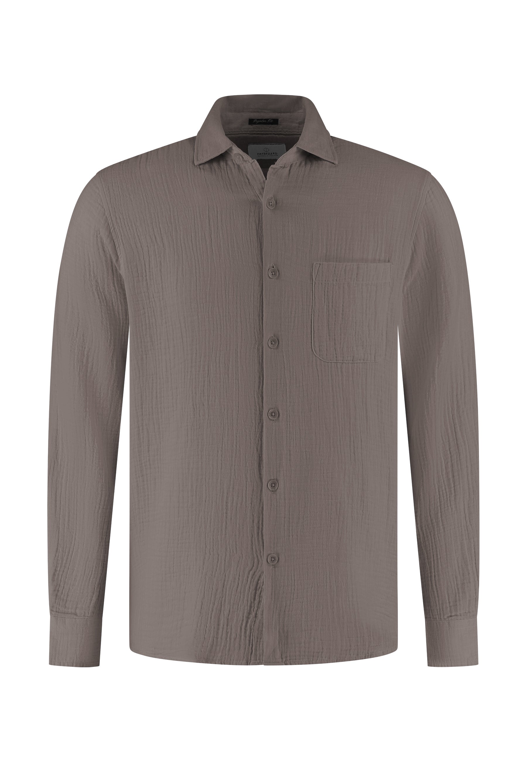 DSTREZZED 303816-SS26 Axton Shirt - Grey Brown