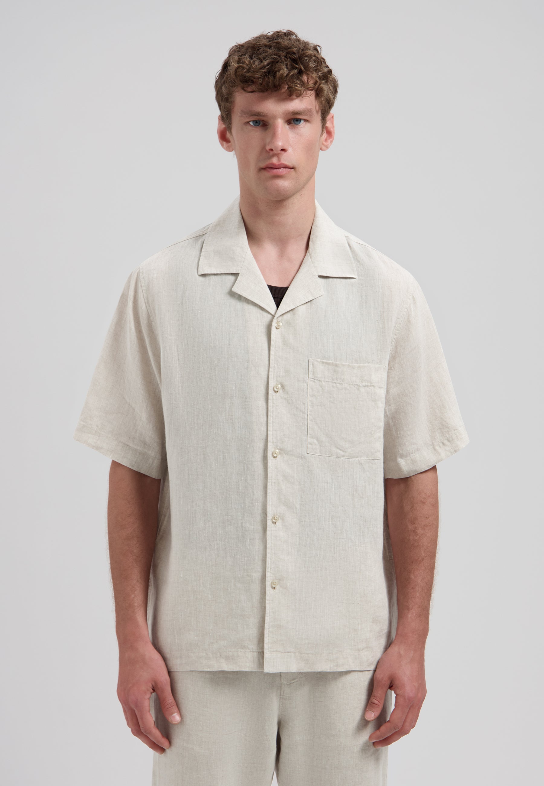 DSTREZZED 311480-SS26 Hero Resort Shirt - Sand melange