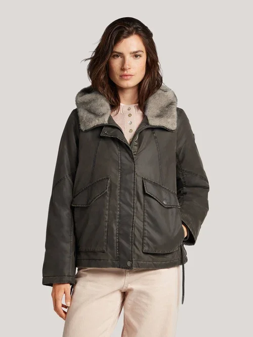 RESET LR03010263 GIORGIA korte parka - chestnut