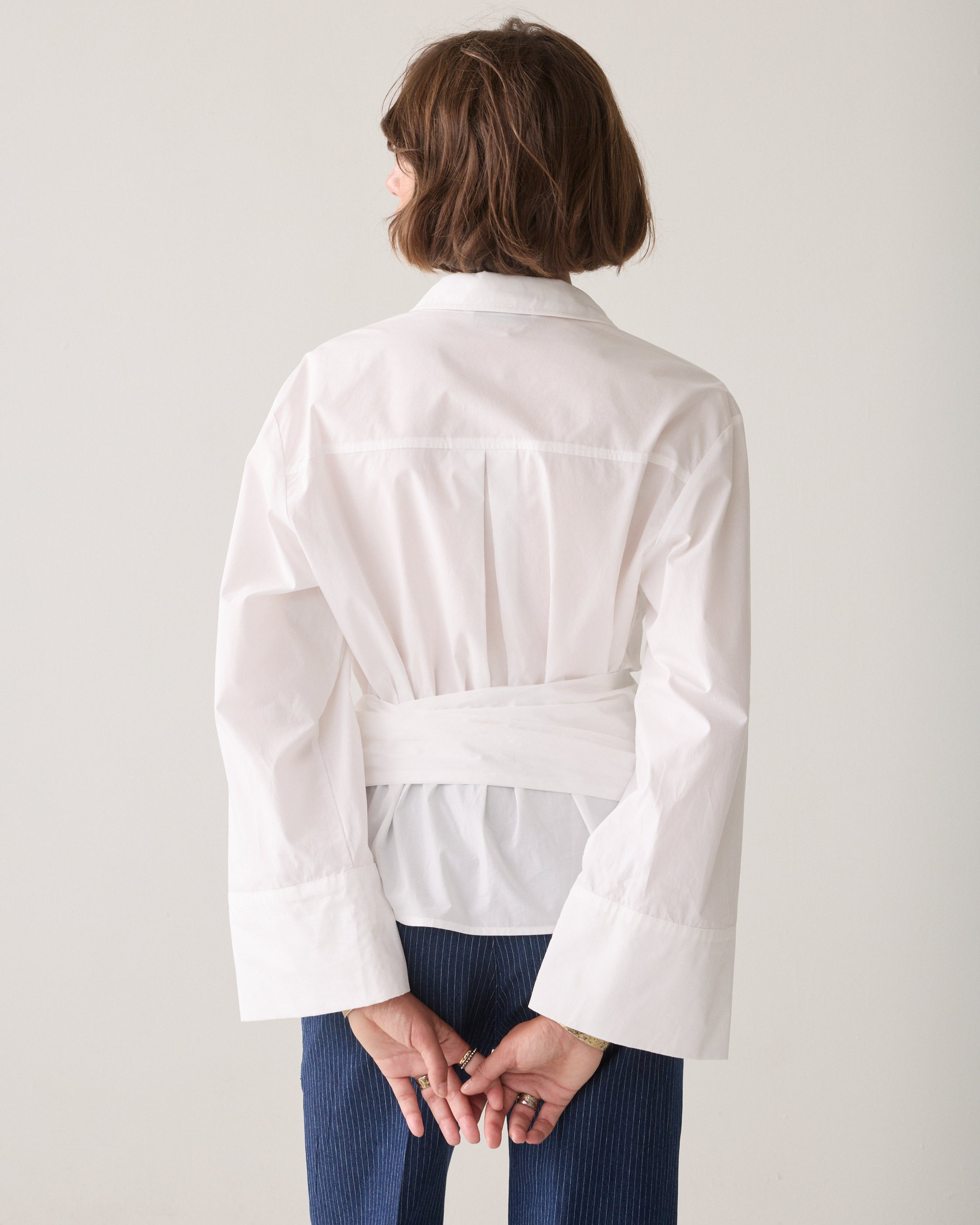 SUMMUM Wrapblouse crispy poplin 2s3517-12119-White