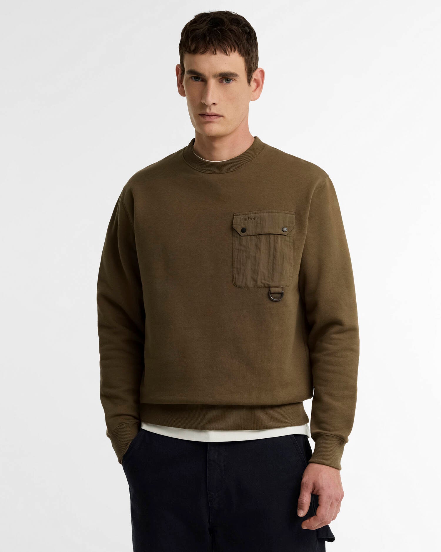 BARBOUR MOL0775 Pitt CrewNeck Sweatshirt - taupe