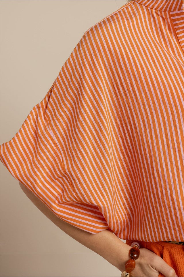 STUDIO ANNELOES 13908 Laureen stripe poplin Blouse