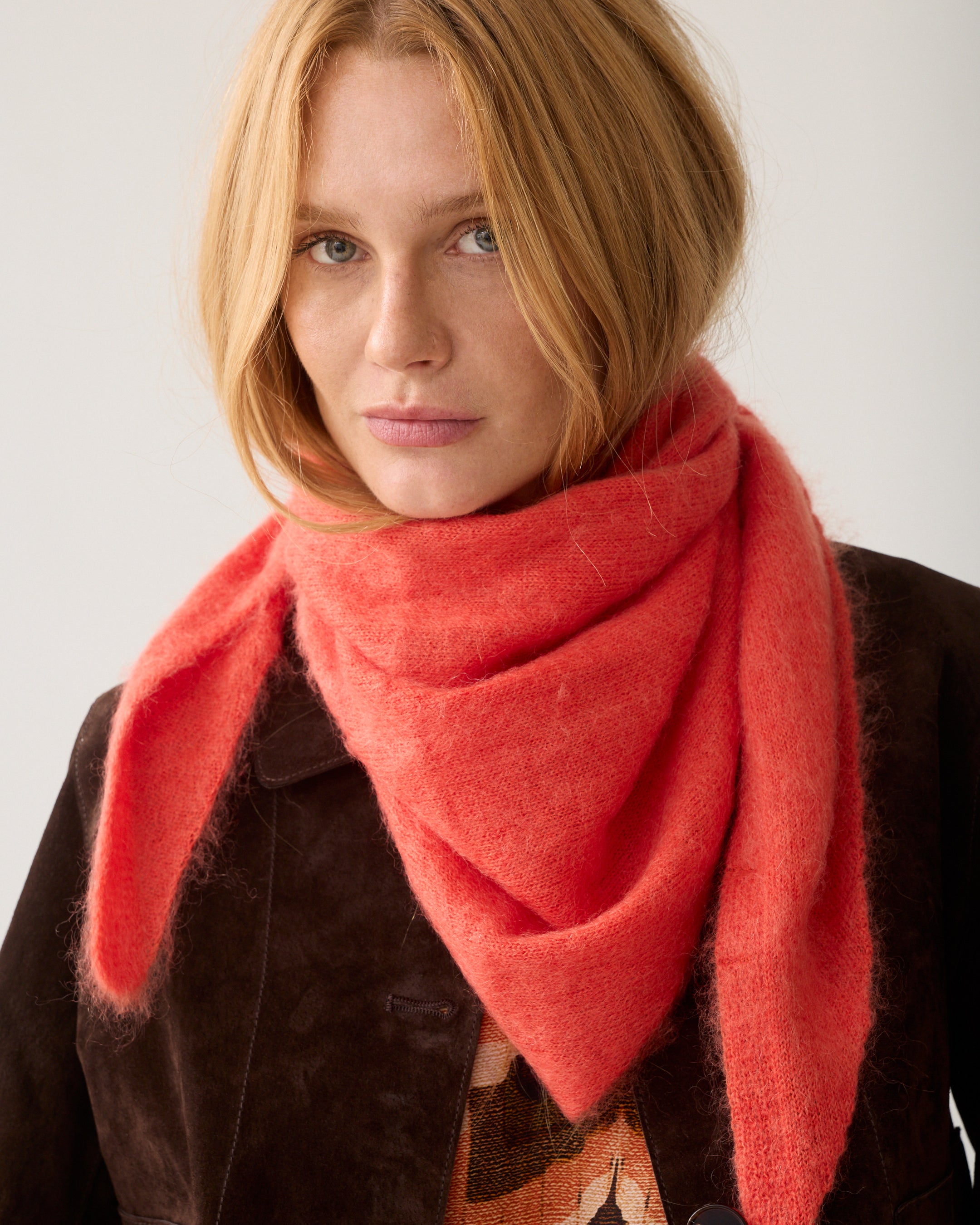 SUMMUM Driehoekige sjaal mohair 8s1122-8641