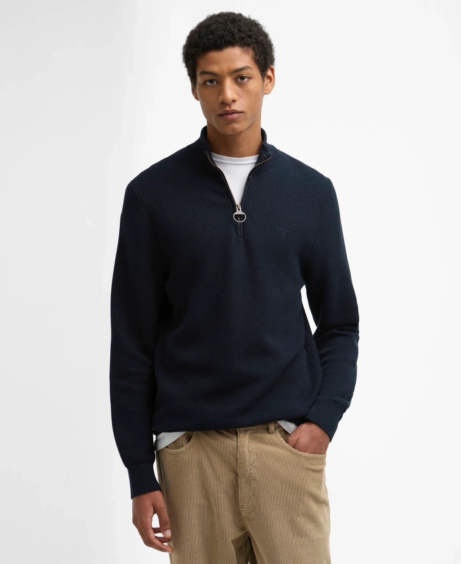 BARBOUR MKN1757 Fleck half zip - navy