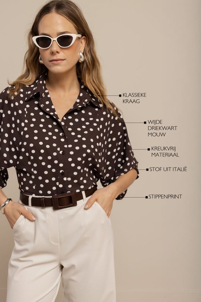 STUDIO ANNELOES 13937 Fabienne dot blouse