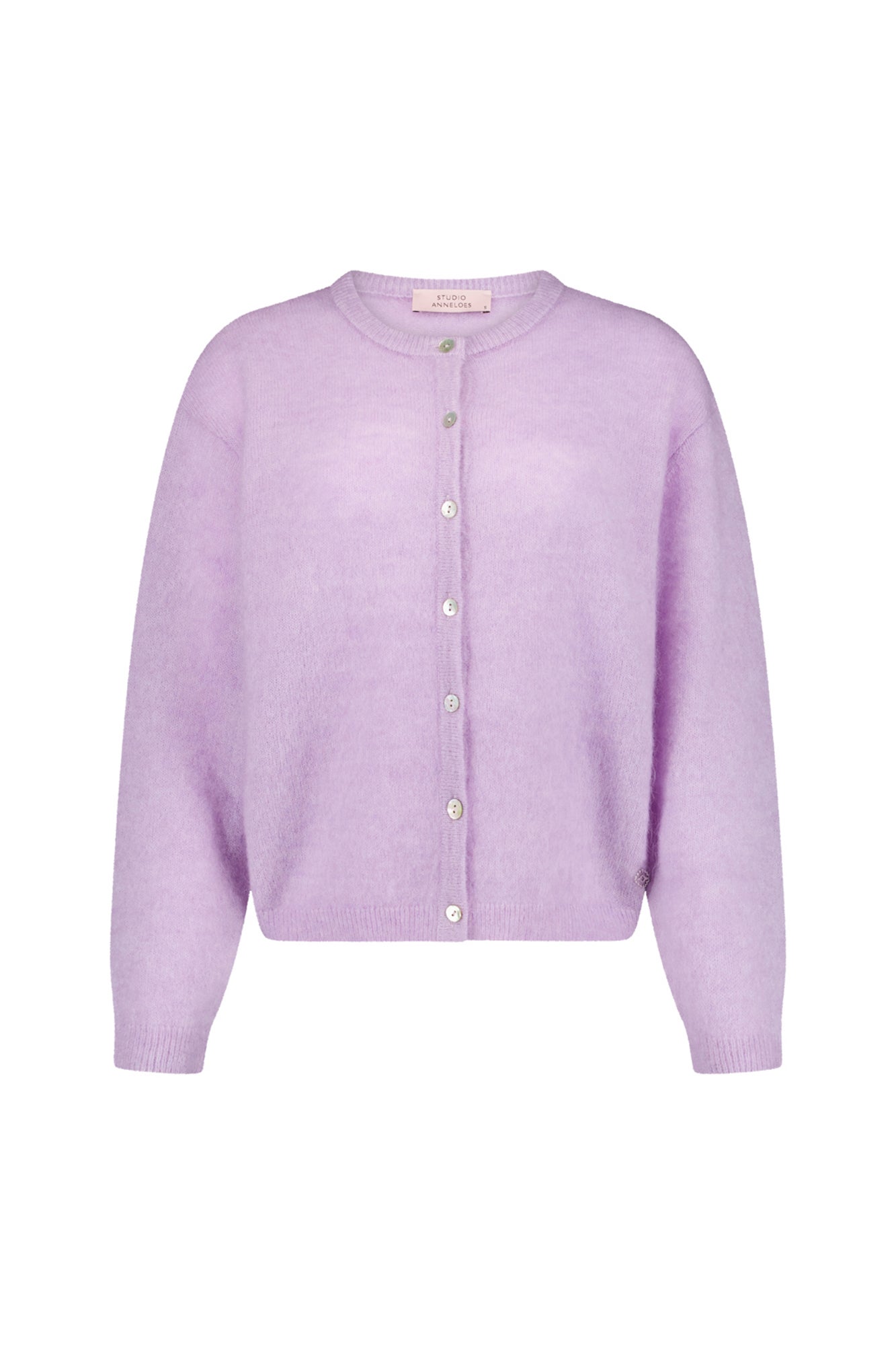 Studio Anneloes 14405 Bibby Cardigan - light aubergine