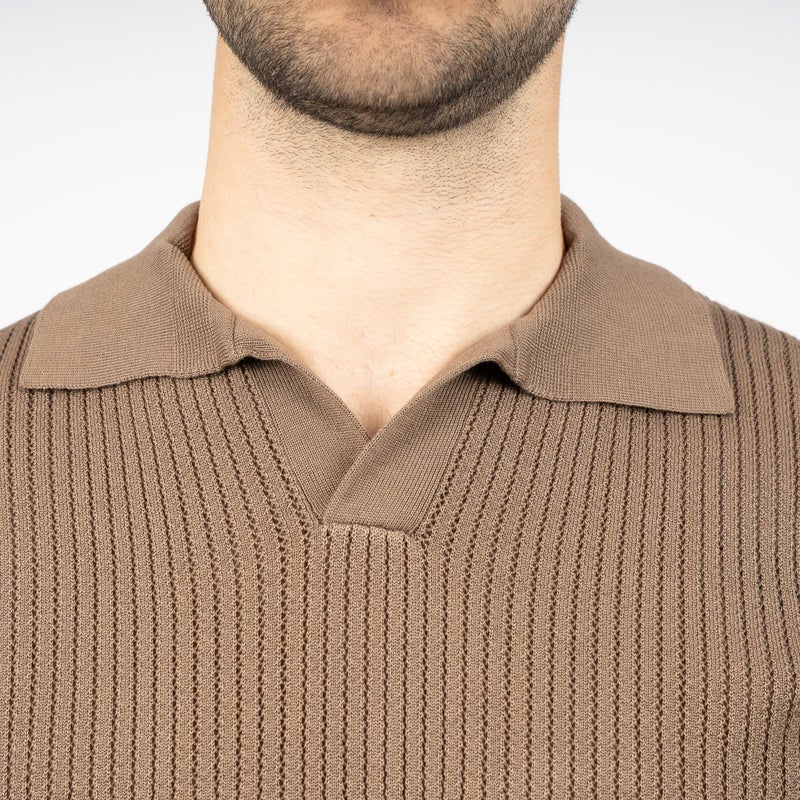 SEVEN DIALS SDL26106RI21 BENNET Buttonless Polo-Tabacco