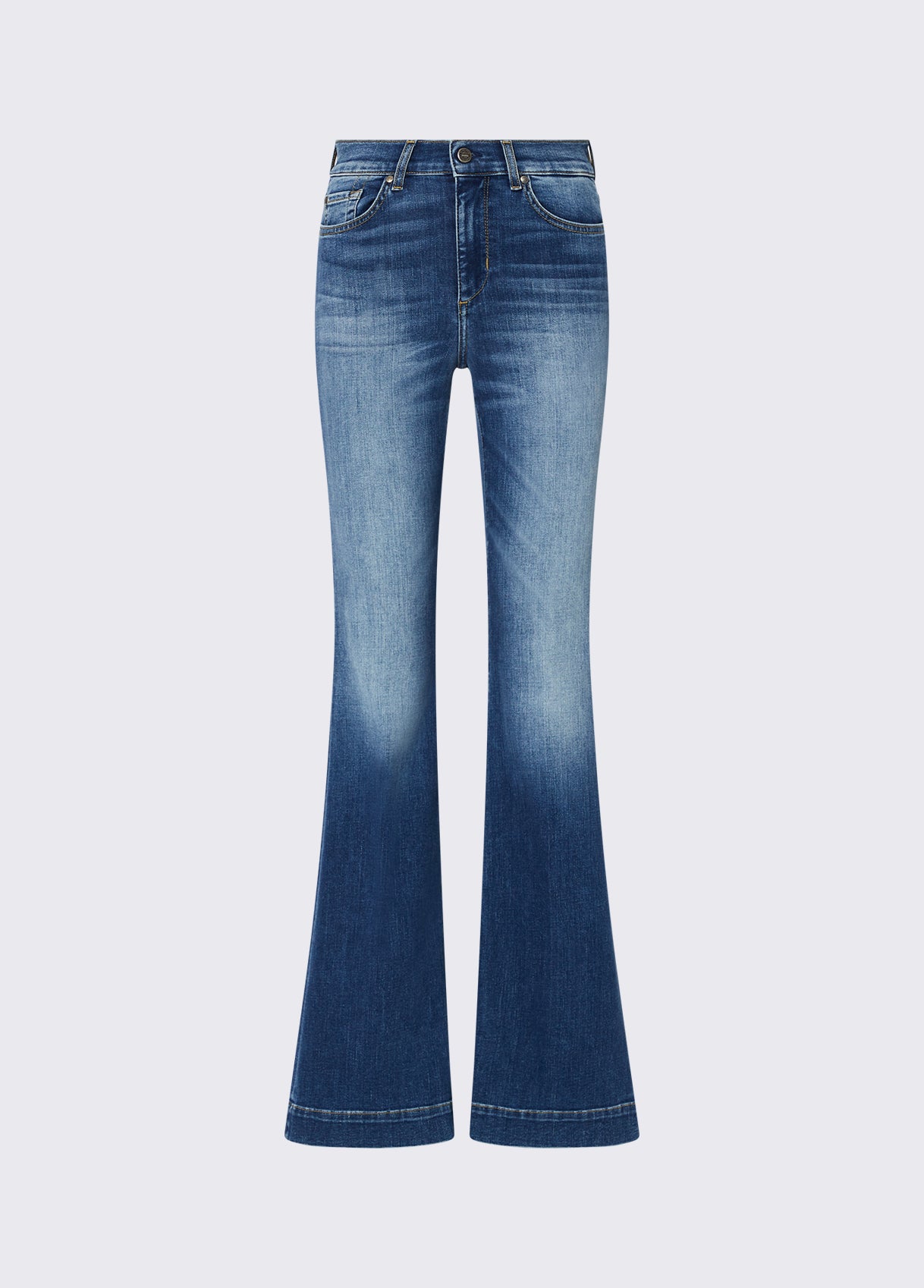 LIU JO UF6061DS081 Ecs Pant Auth Beat uitlopende jeans met stras