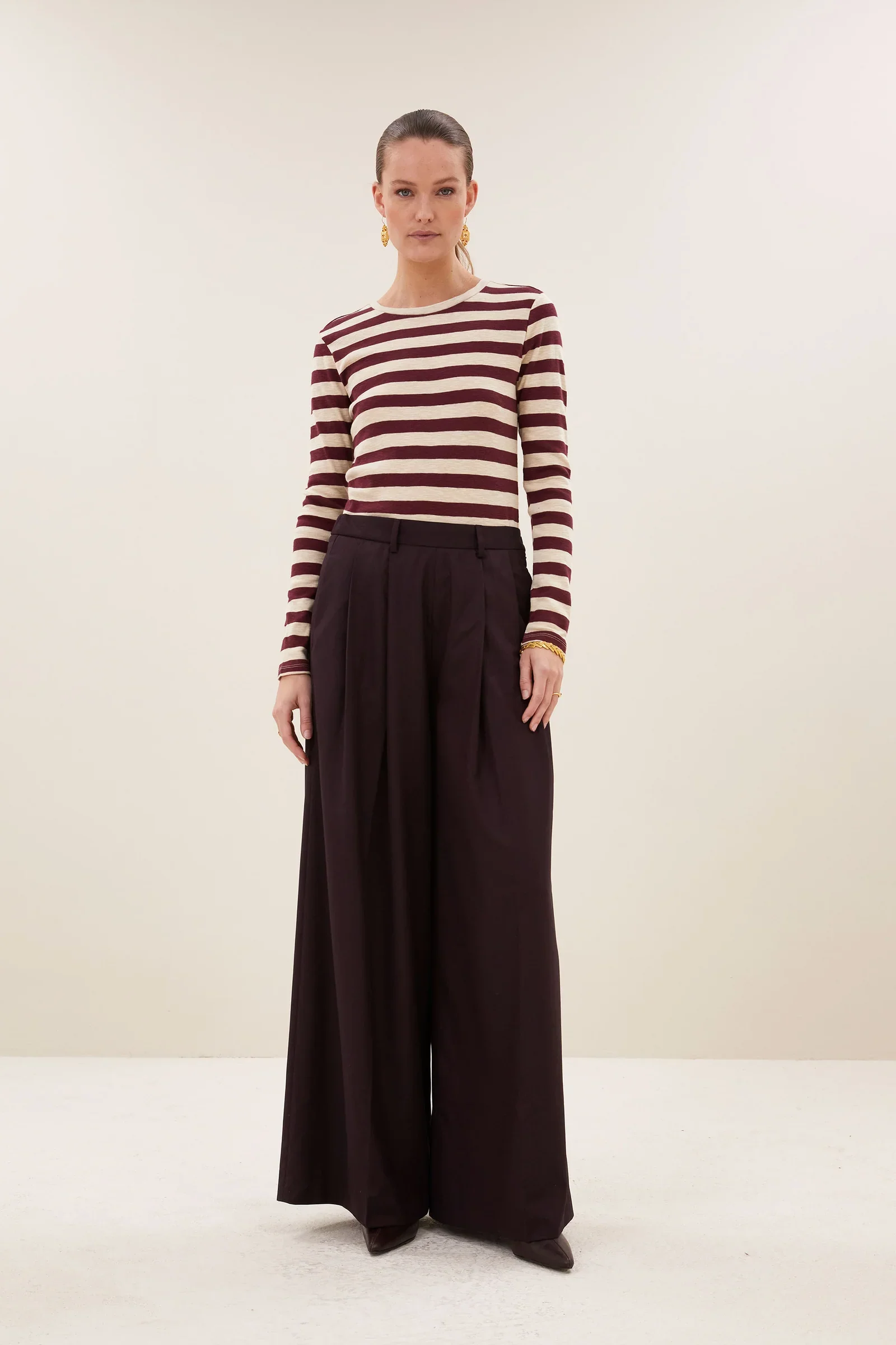 BY-BAR 26411101 BasicLS BigStripe T-Shirt