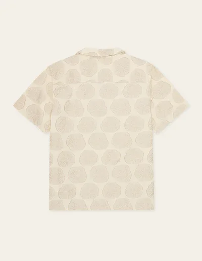 LES DEUX 1001943 Dahlia JacquardSS Shirt-Light Sand