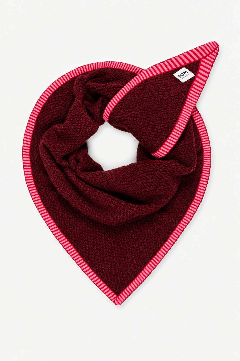POM SP9707 SHAWL - Hero Burgundy red