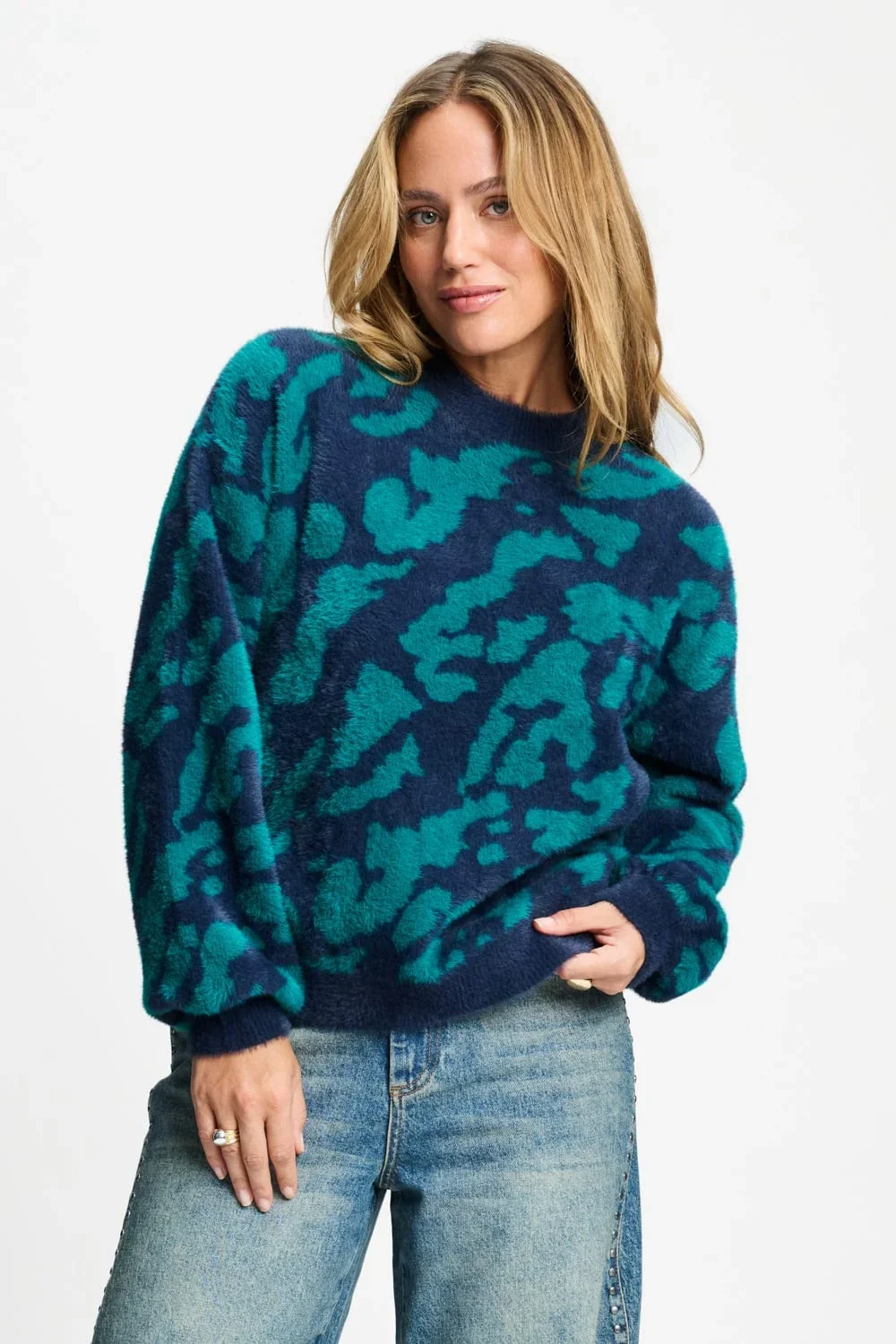 POM SP9817 PULLOVER - Frida Animal green