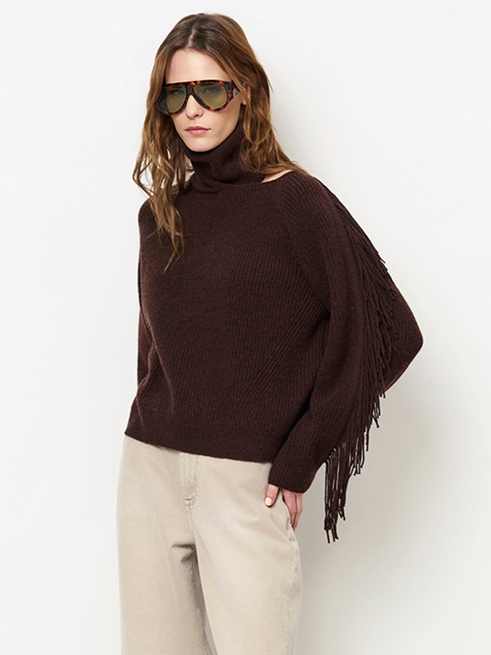DANTE 6 263226 Siega COFringe Sweater bruin