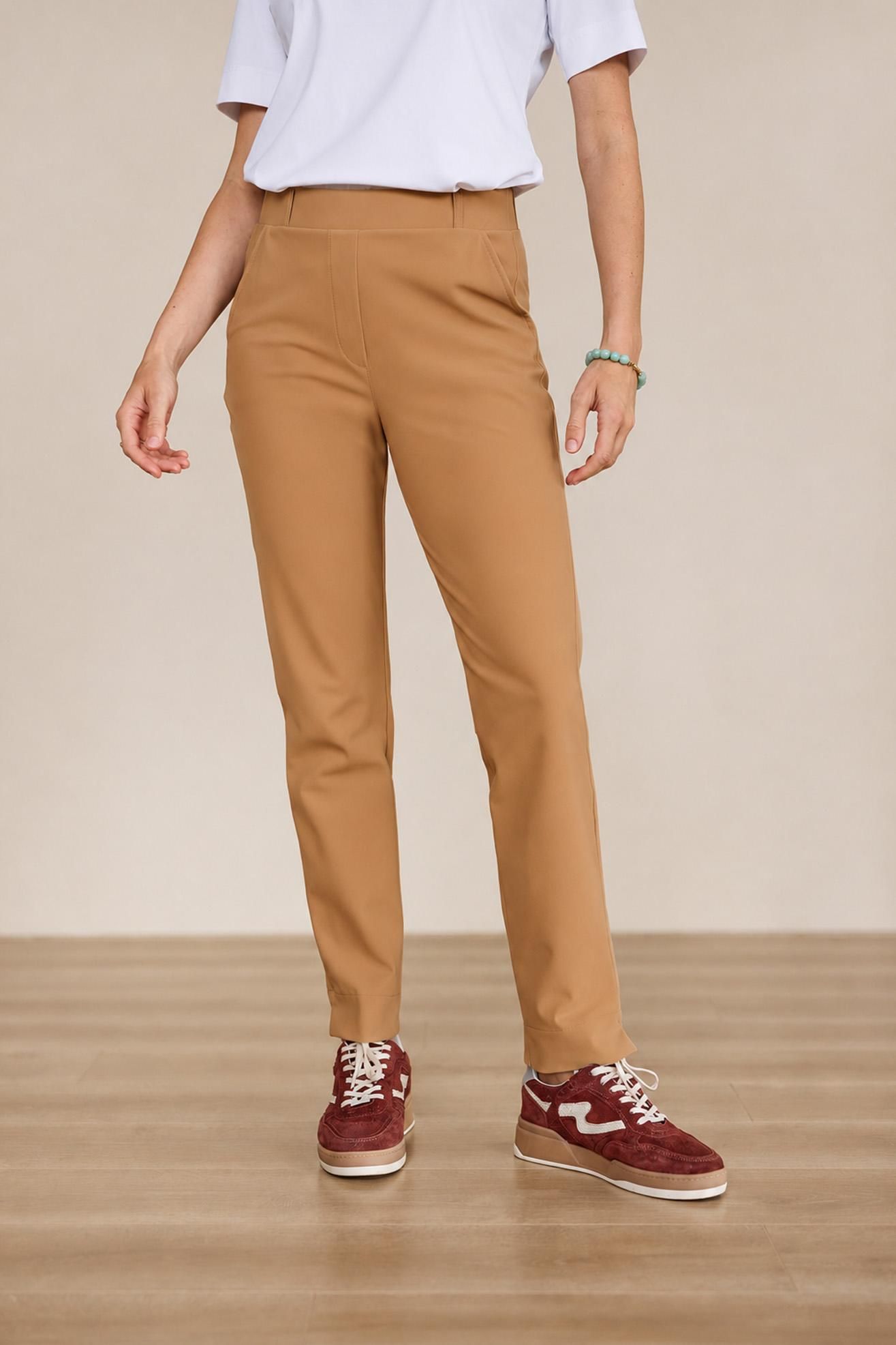 STUDIO ANNELOES 14044 Anne bonded trousers- Camel