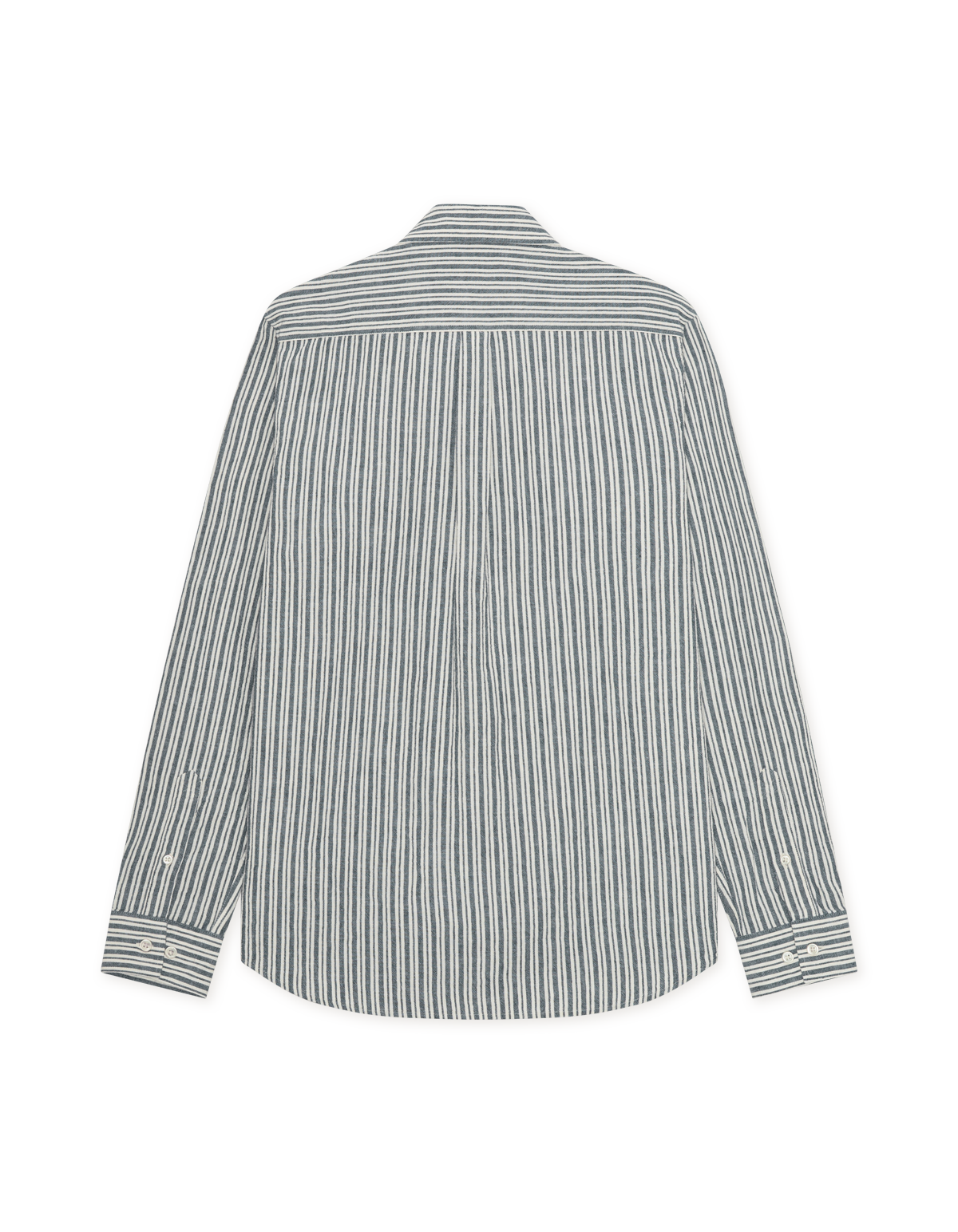 LES DEUX Stripe Coton-Linen Shirt 1001859 - Dark Blue Denim