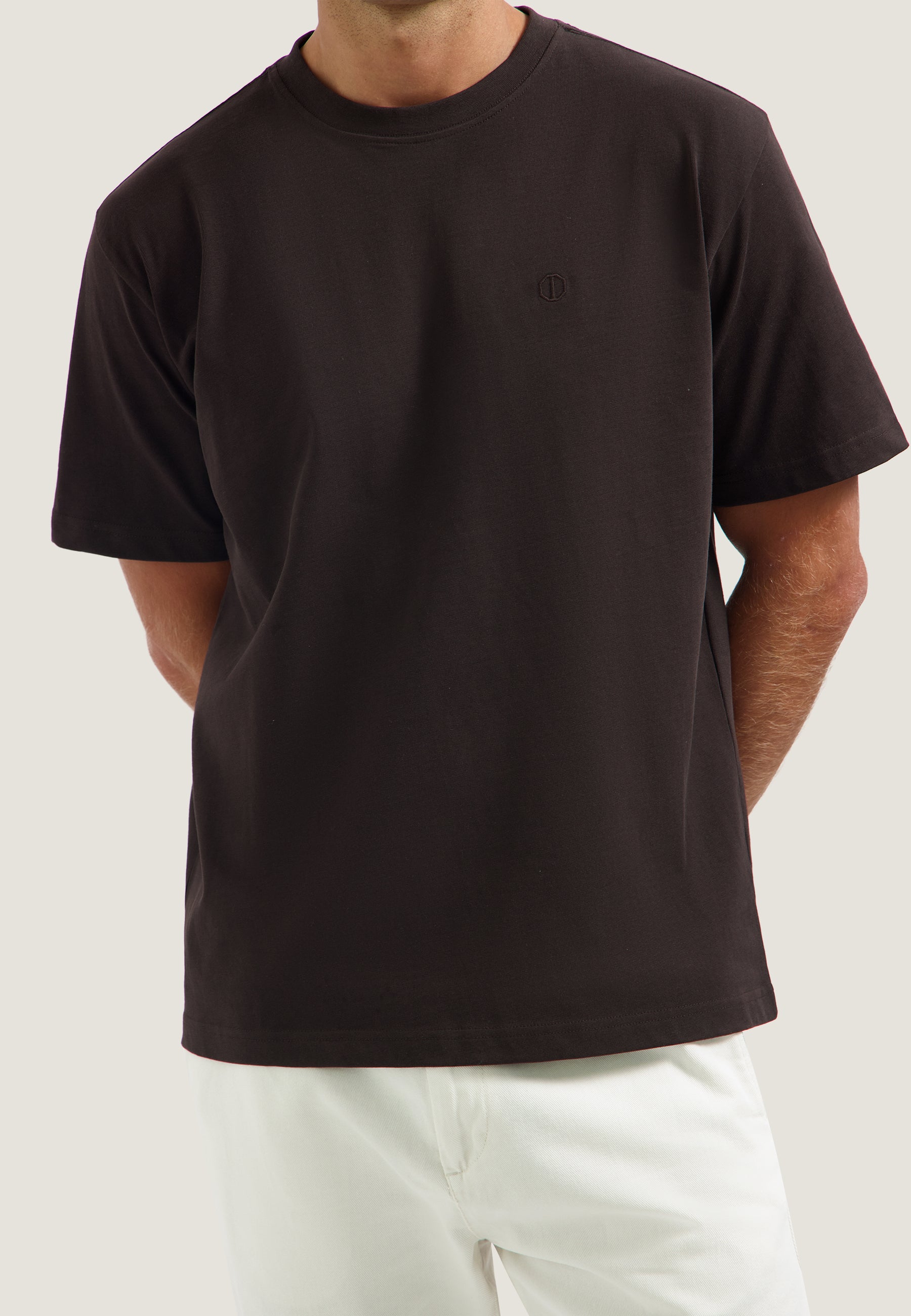 DESTREZZED 203012 COLLIN SS TEE-Dk. Brown