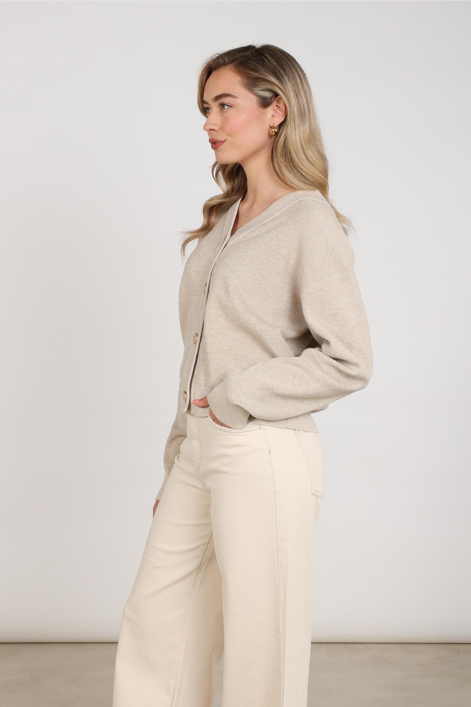 NUKUS NKF05039 Willa Cardigan-sand
