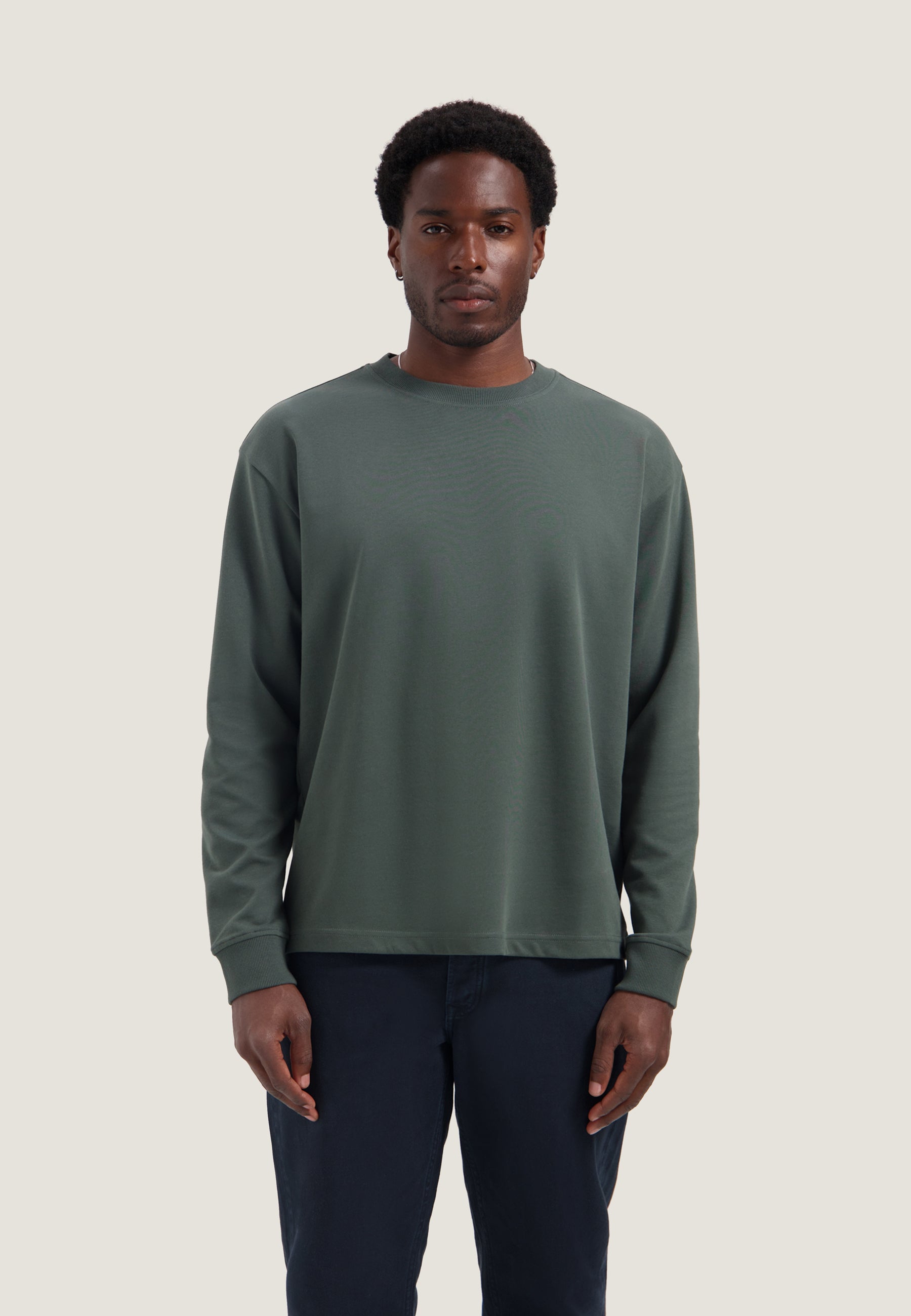 DESTREZZED 221504 KOLE LONGSLEEVE-Grey Green