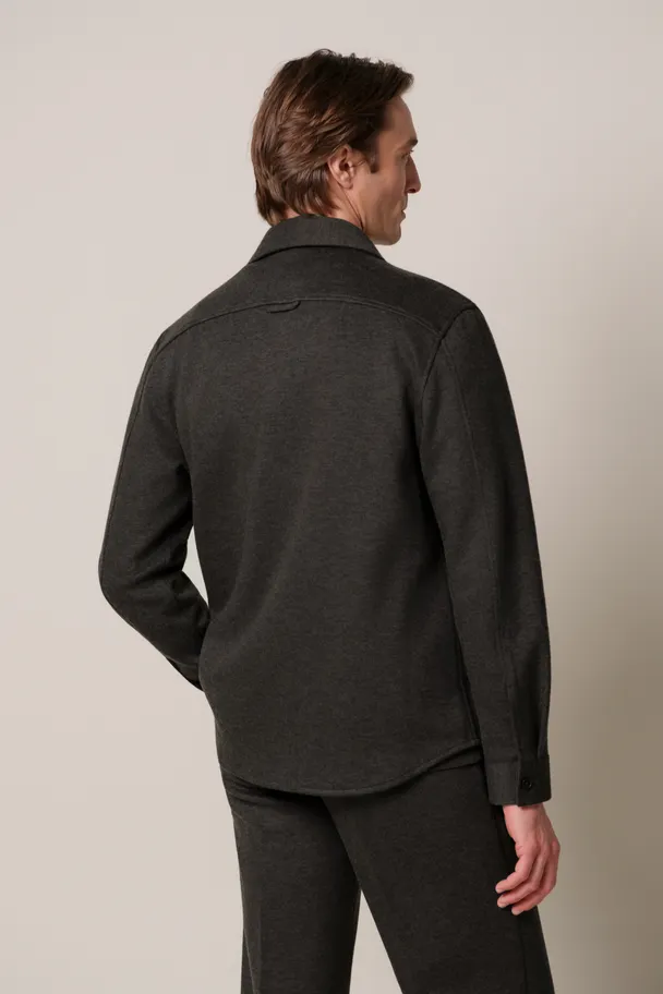 PROFUOMO PPXF30001D Donkerbruin knitted overshirt