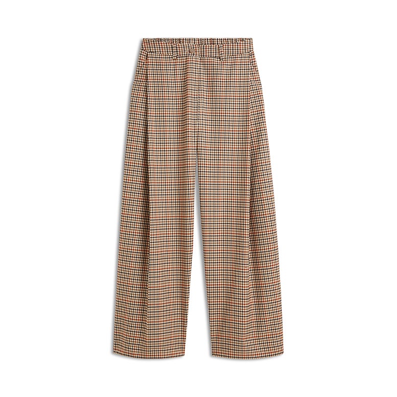SUMMUM Wijde broek met ruitprint 4s3042-12496