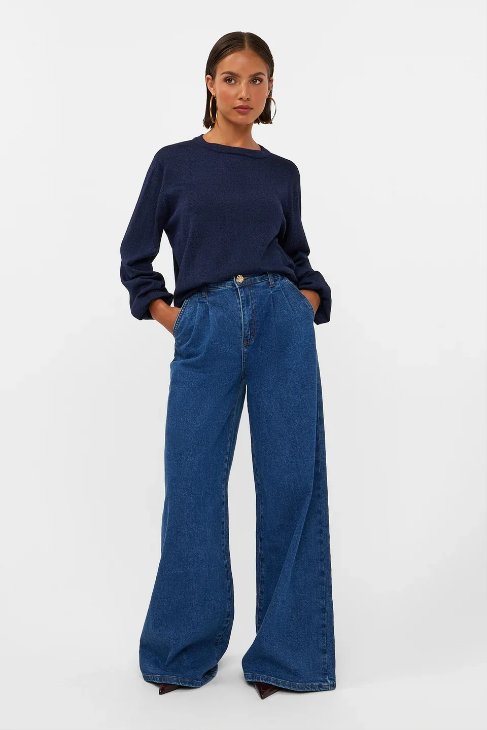 AMAYA Amsterdam Aria pants blauw denim
