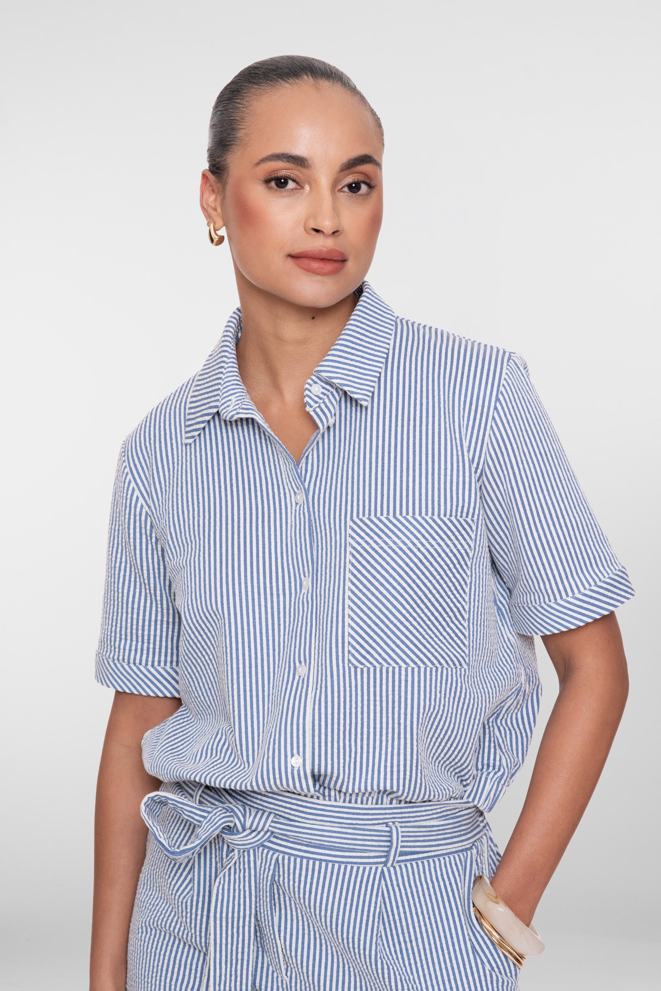 GEISHA 63474-20 Blouse km streep