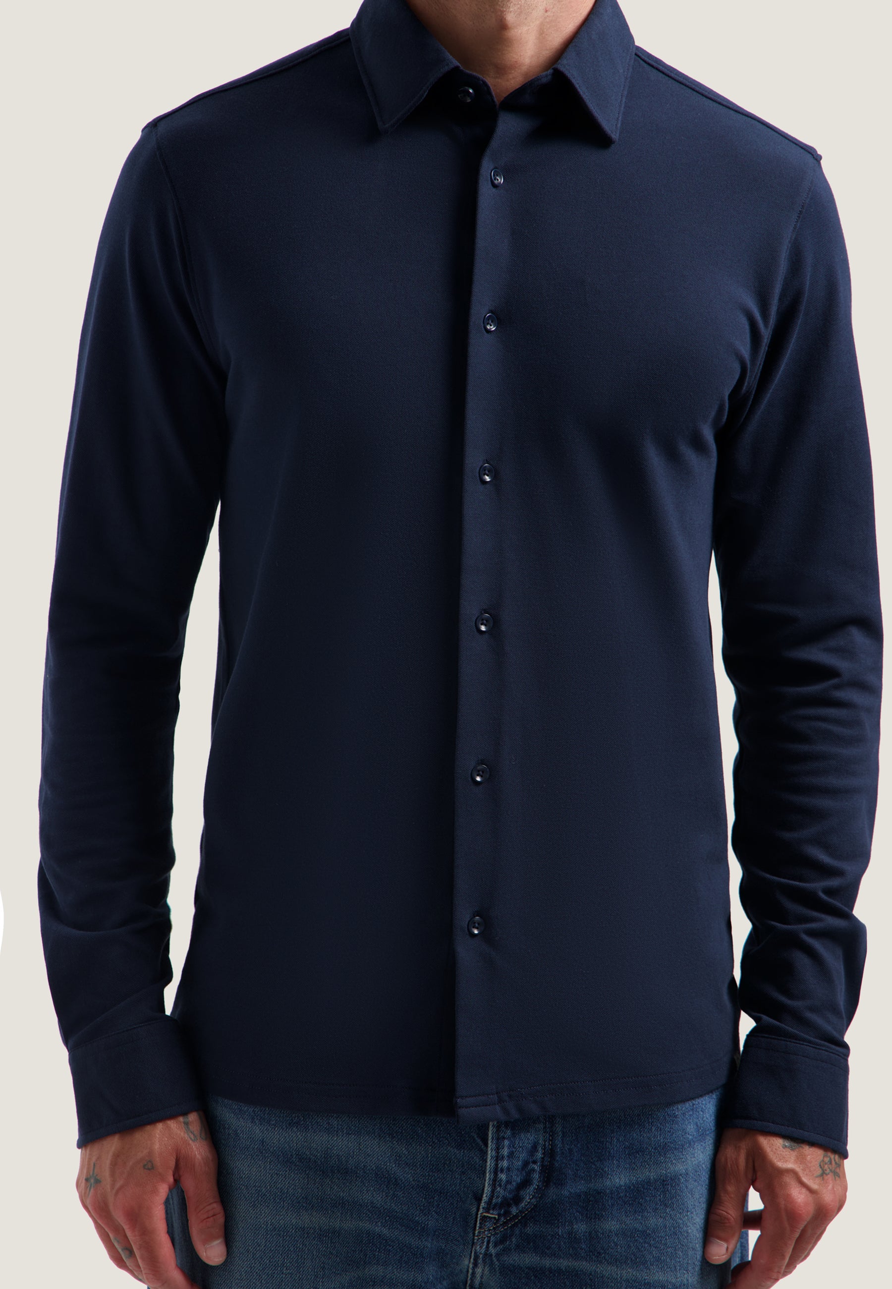 DESTREZZED 303995 BLAZE SHIRT-Dk. Navy