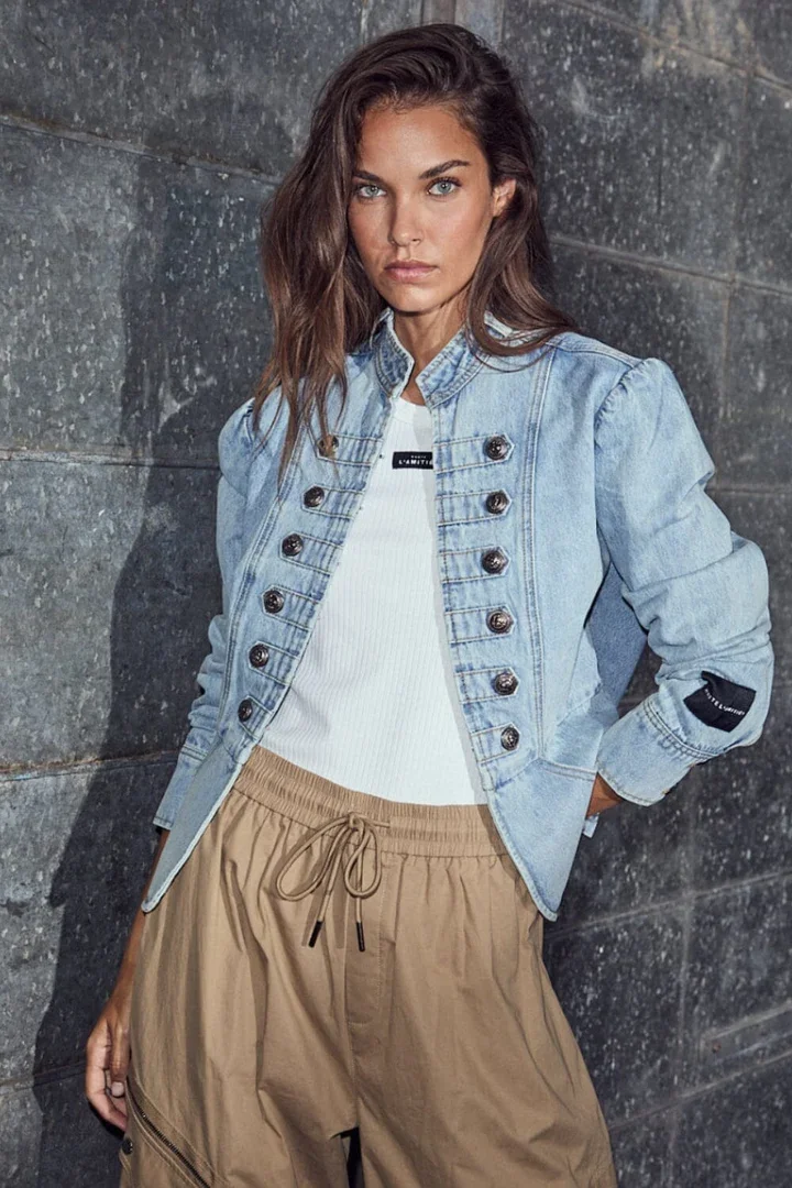 HAUTE L'AMITIE HL11011 BleachDenim Uniform Jacket