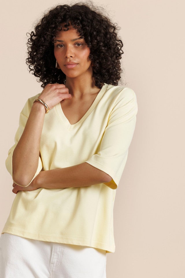 STUDIO ANNELOES 13914 Fiore v-neck T-shirt