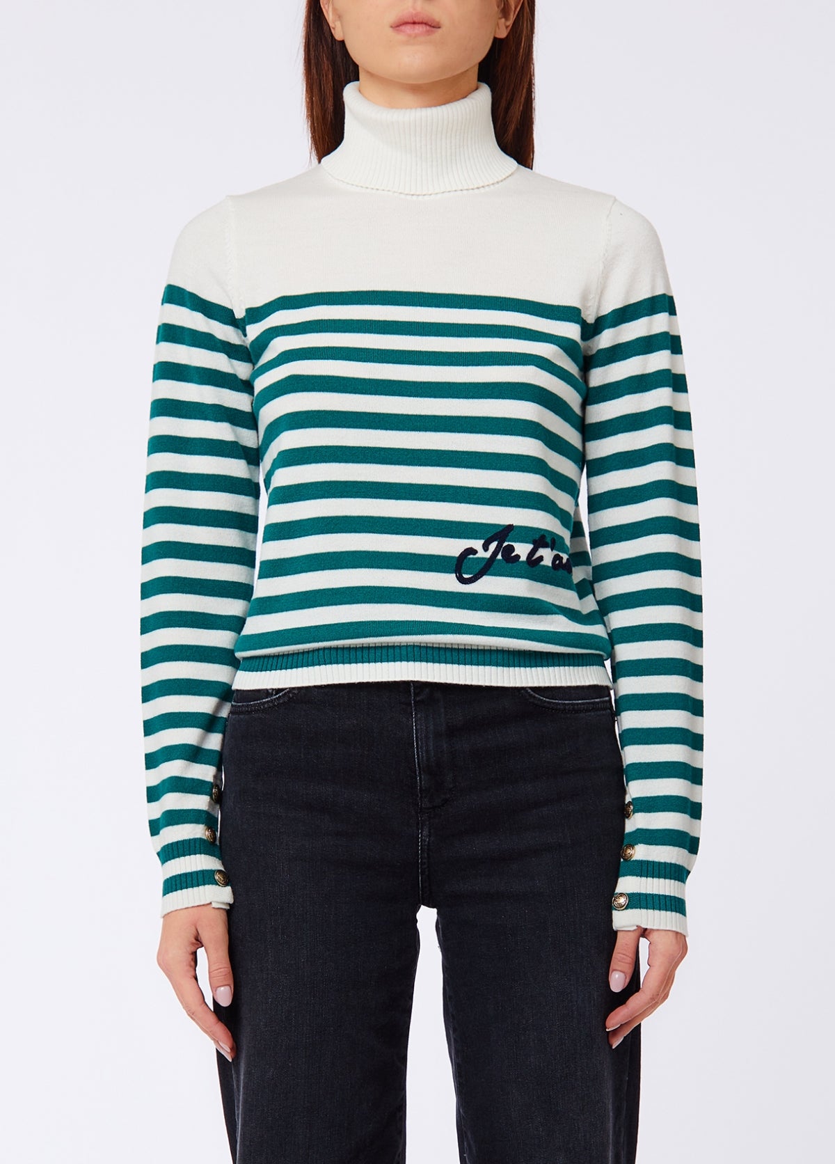 LIU JO WF6387MA88R Maglia ML Collo