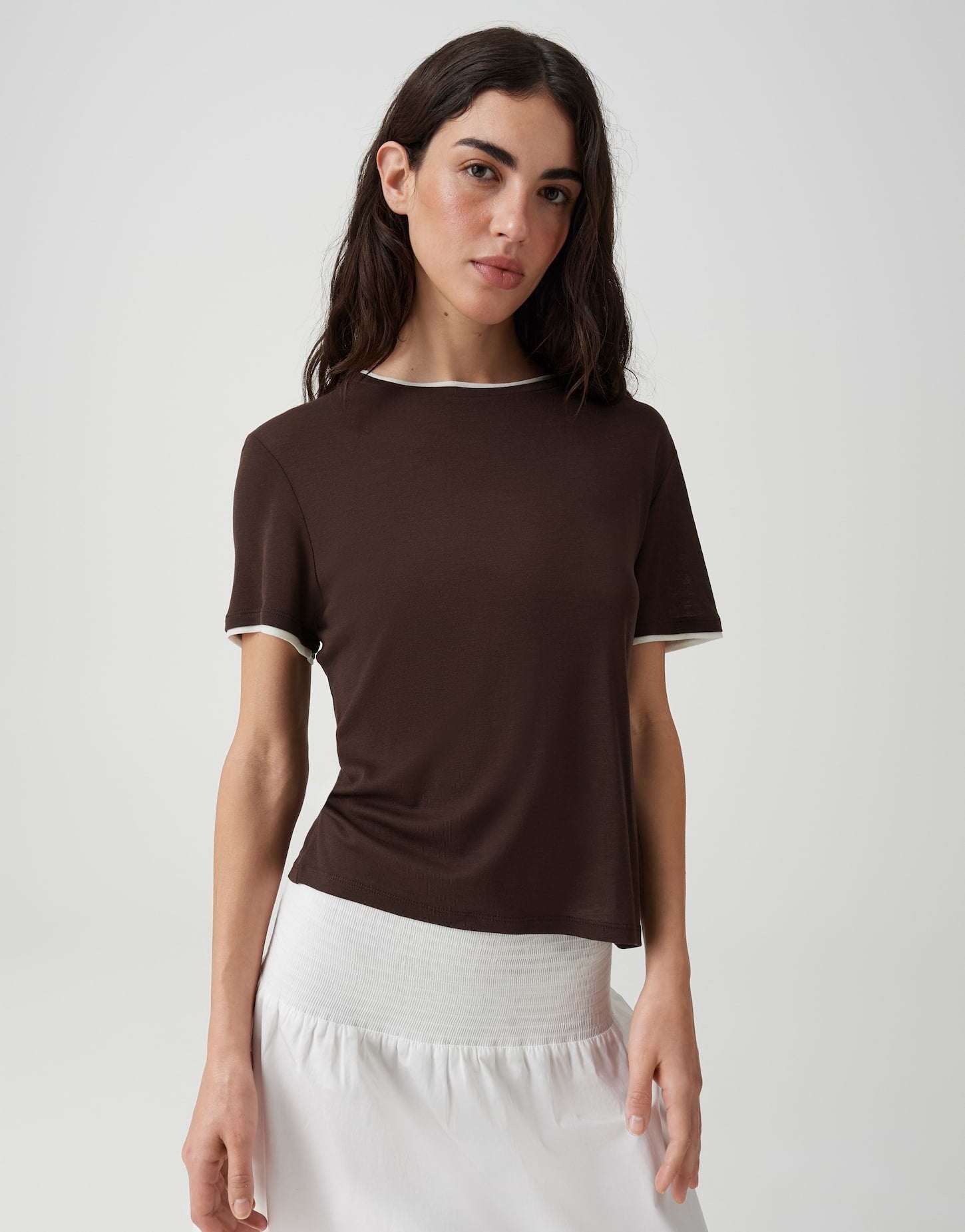 OPUS 10603114370451 Soppel T-shirt met bies