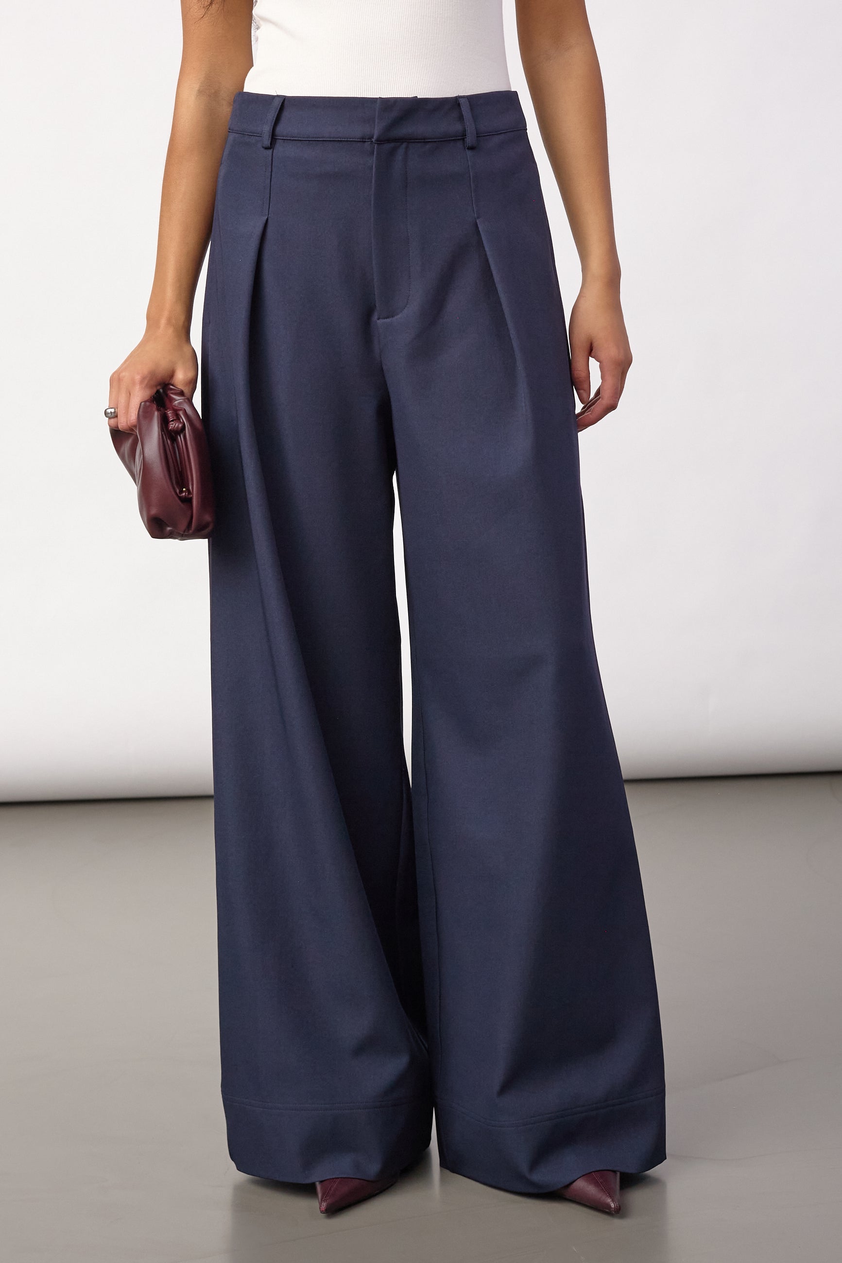 CO'COUTURE 500391 LunaCC Pleat Pant-Navy