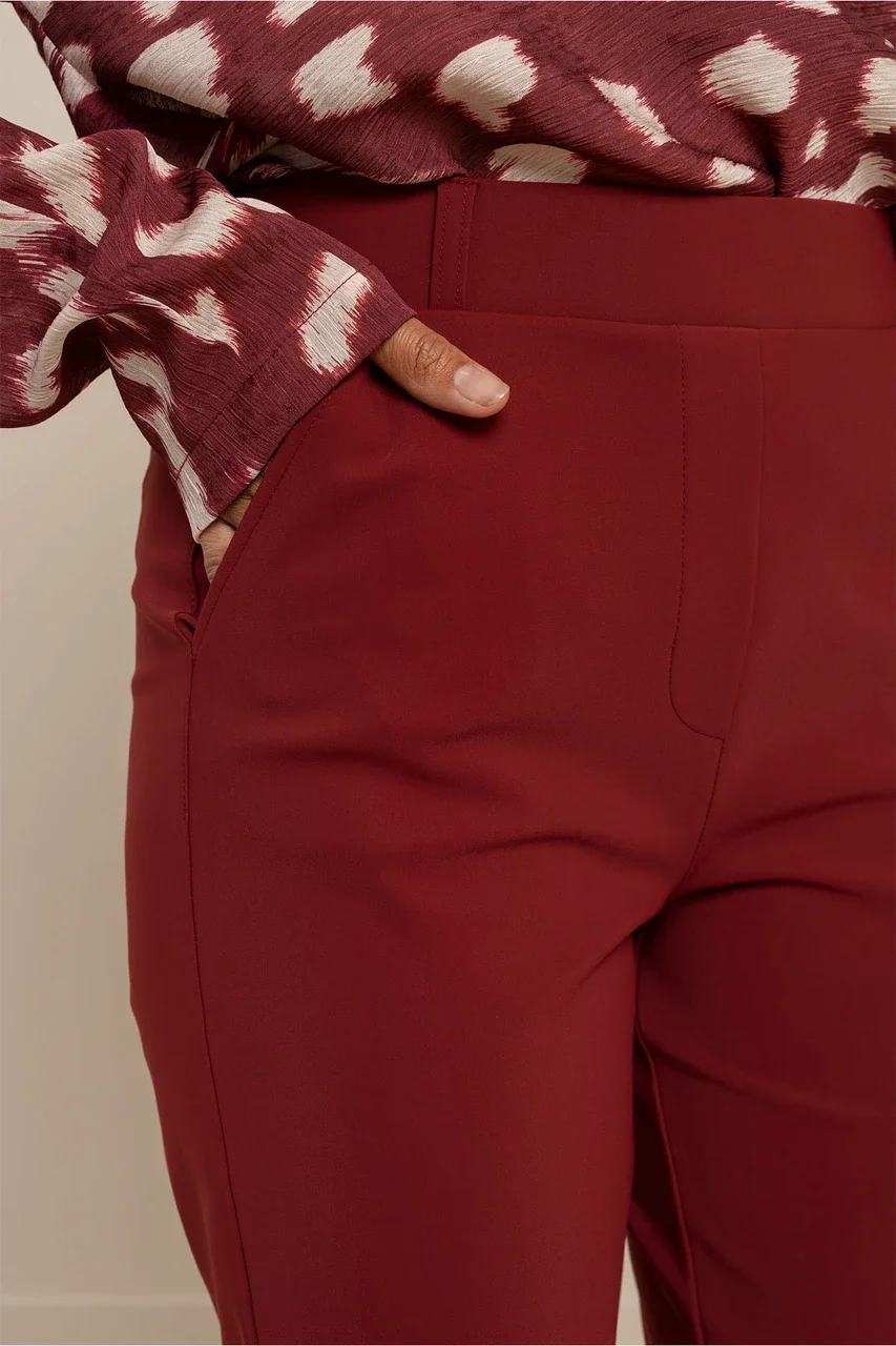 STUDIO ANNELOES 14293 Flair bonded trousers-red wine