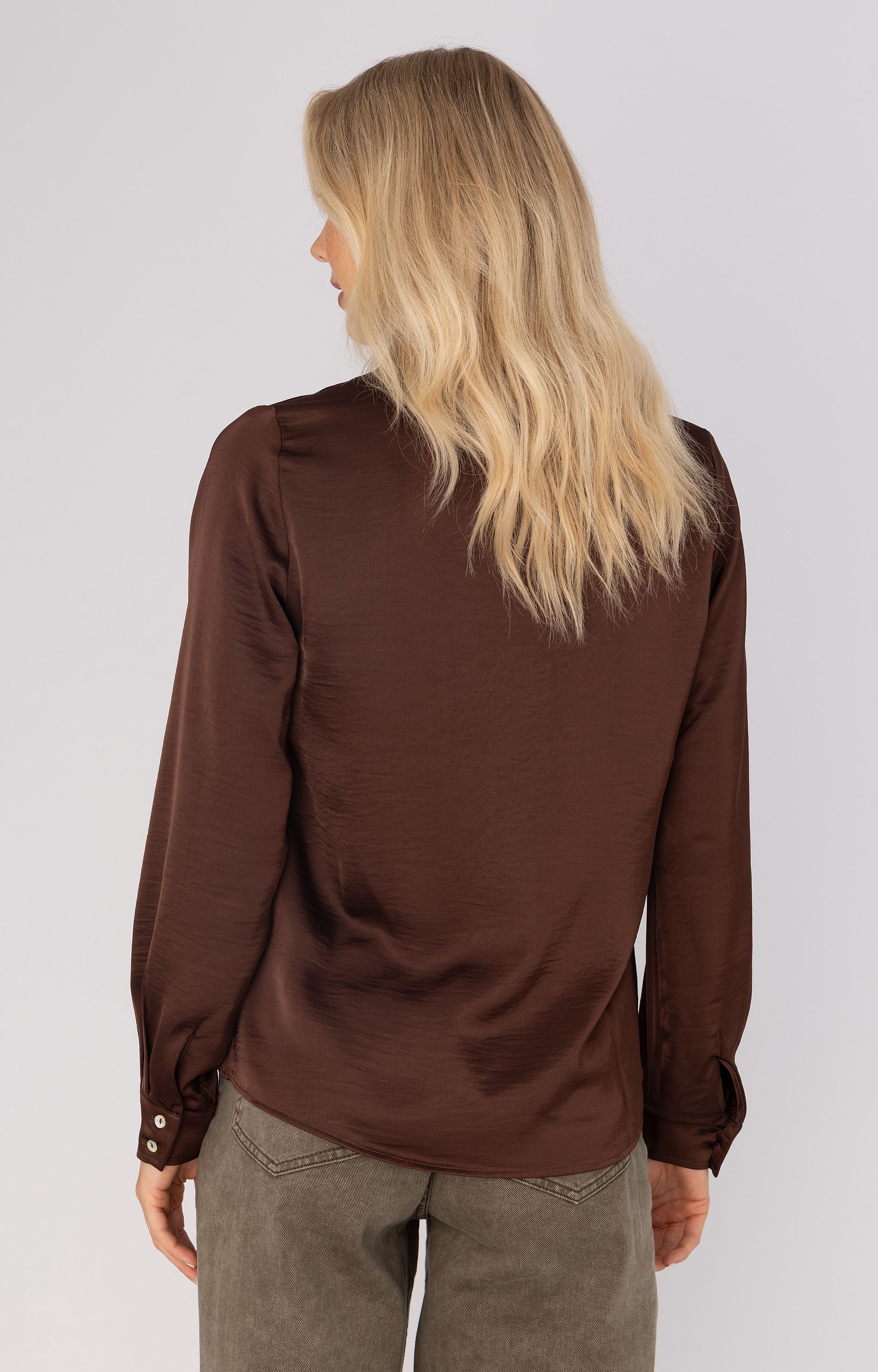 ANNA 32a05-03134-6 Blouse met satijnlook