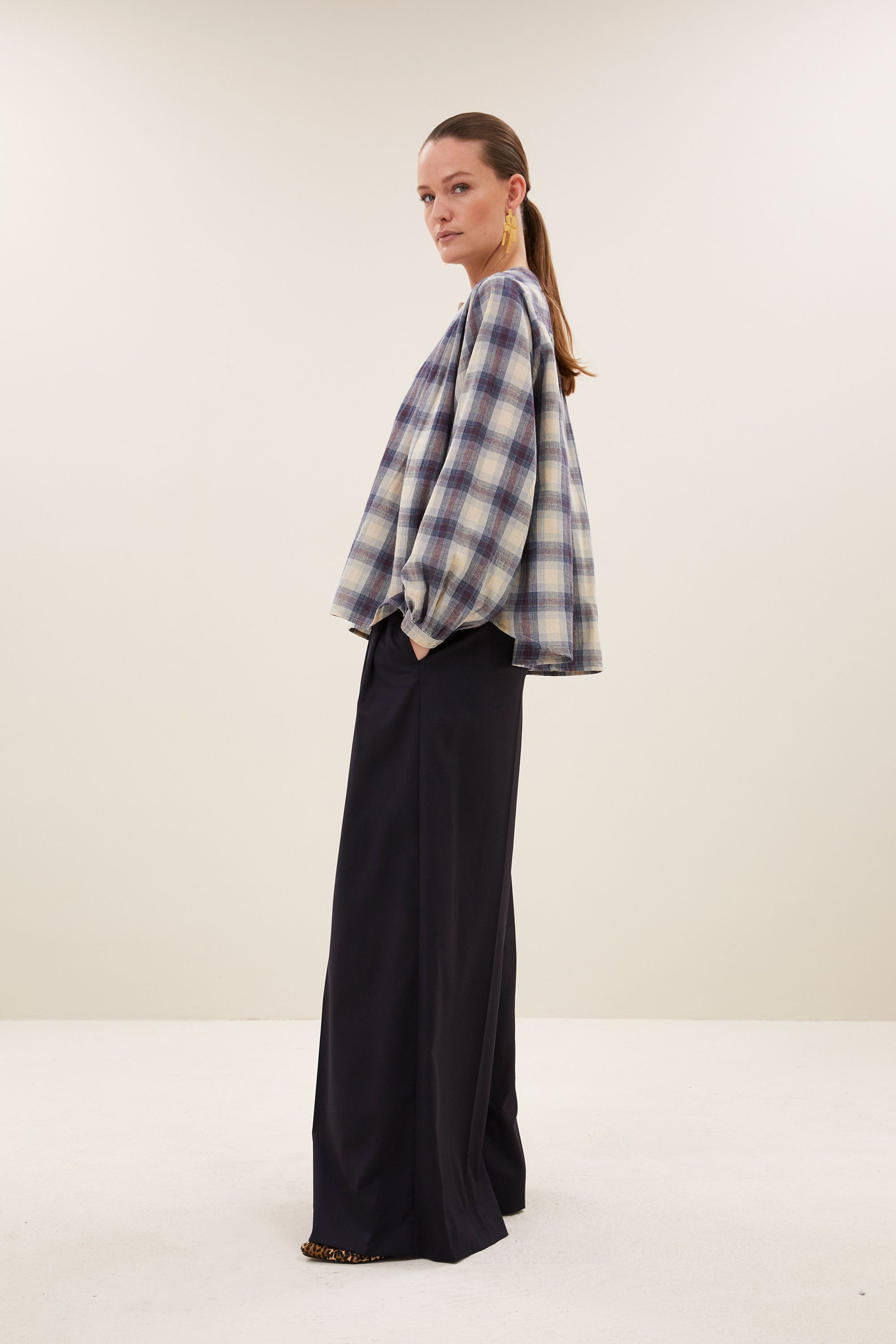 BY-BAR 26412021 NYKA TOKYA CHECK BLOUSE