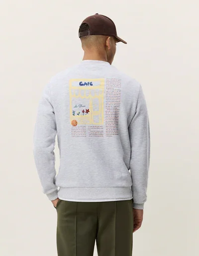LES DEUX 1001993 Cafe Sweatshirt-snow melange