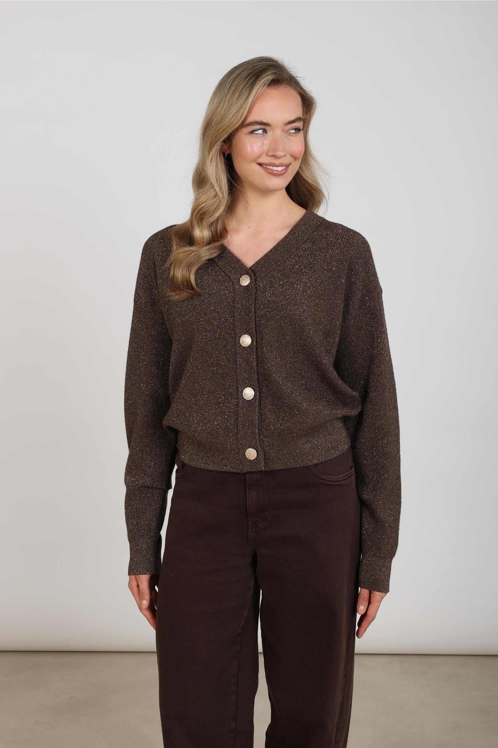 NUKUS NKF05039 Willa Cardigan-chocolate