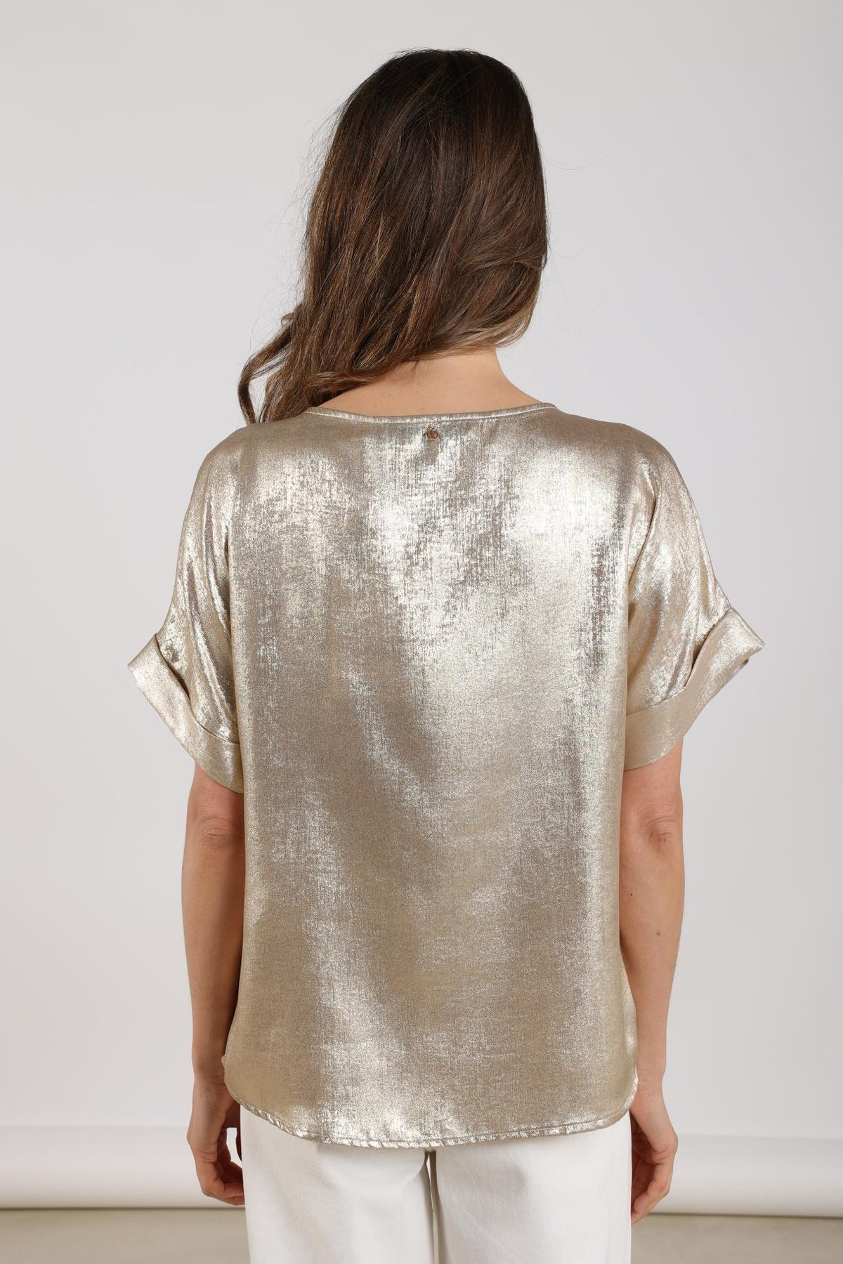 NUKUS NKF01024 Irene Top Shiny - Gold