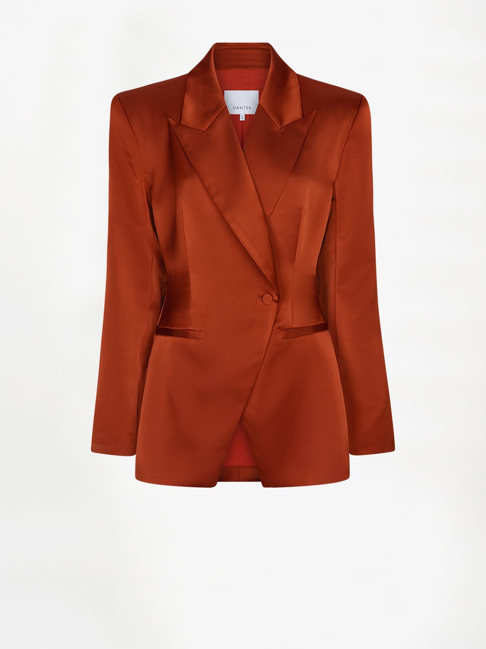 DANTE 6 263185 Rush TailoredSatin Blz satijnen blazer oranje
