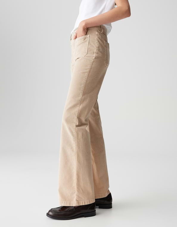 OPUS Flared broek 1045959389100 Ebbi corduroy